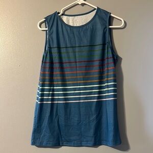 Striped Blue Sleeveless Top